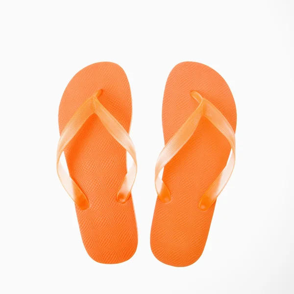 Orangefarbene Sandalen. — Stockfoto