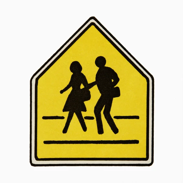 Pedestrian crossing sign. — Stock Photo, Image