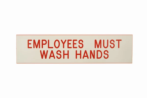 Los empleados se lavan las manos . —  Fotos de Stock
