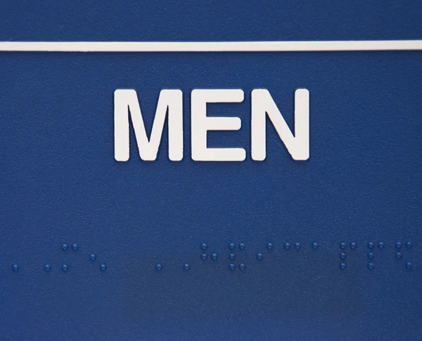 Znak mężczyzn z Braille'a. — Zdjęcie stockowe