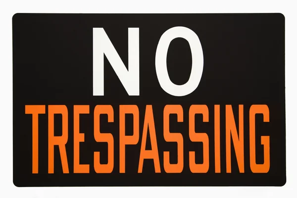 No trespassing sign. — Stock Photo, Image