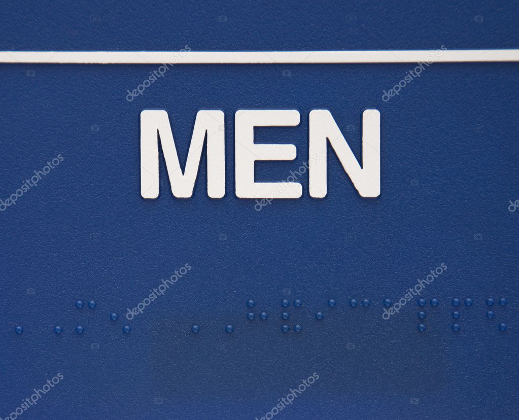 Men Sign With Braille. Stock Photo By ©iofoto 9299941