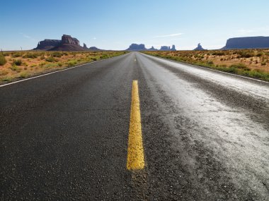 Scenic desert road. clipart