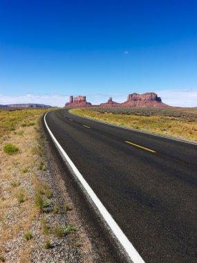 Scenic desert highway. clipart