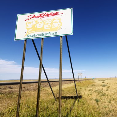 South Dakota road sign. clipart