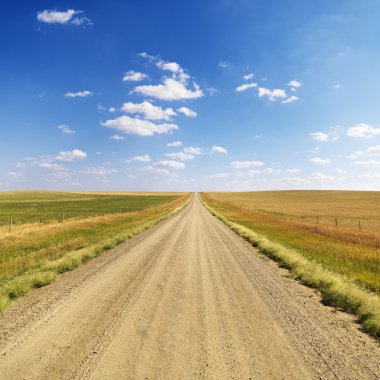 Country Dirt Road Between Fields clipart