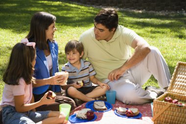 Family picnic. clipart