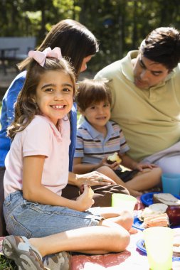 Family picnic. clipart