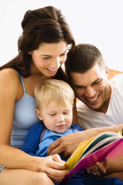 Family reading. clipart