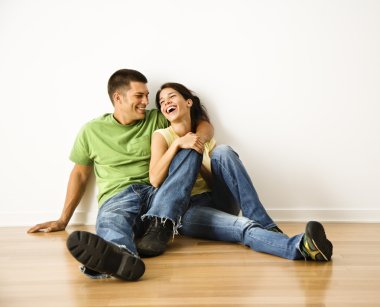 Laughing couple. clipart