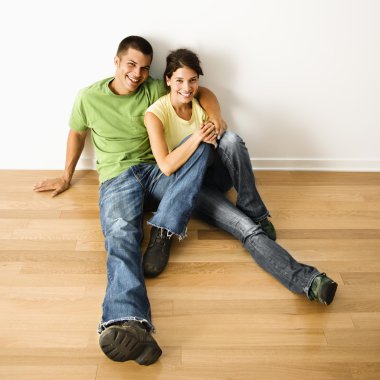 Couple in home. clipart