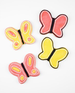 Butterfly sugar cookies. clipart