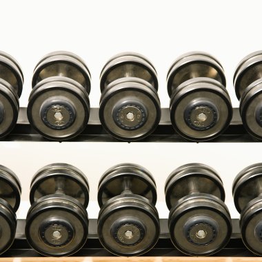 Barbells on rack clipart