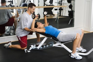 Woman doing workout clipart