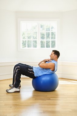 Man doing crunches