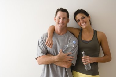 Fitness couple clipart