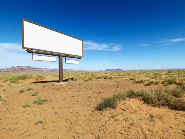 Desert billboard. — Stock Photo, Image
