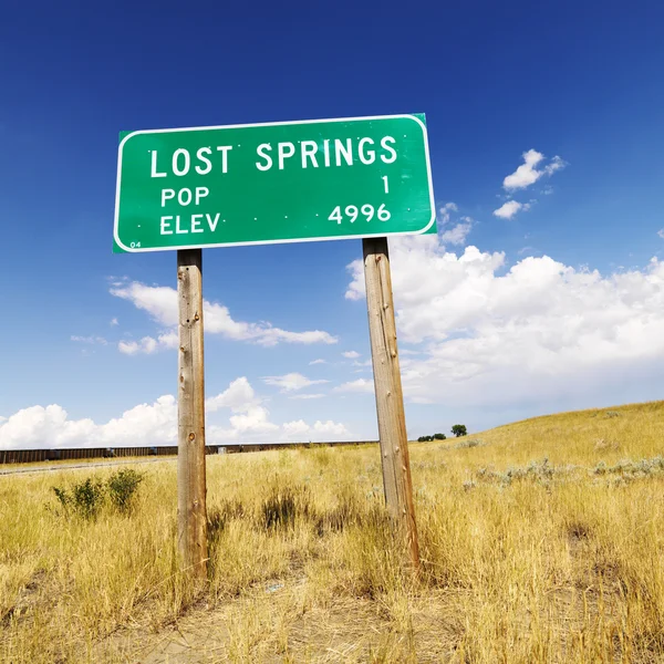 Wyoming sinal de estrada . — Fotografia de Stock