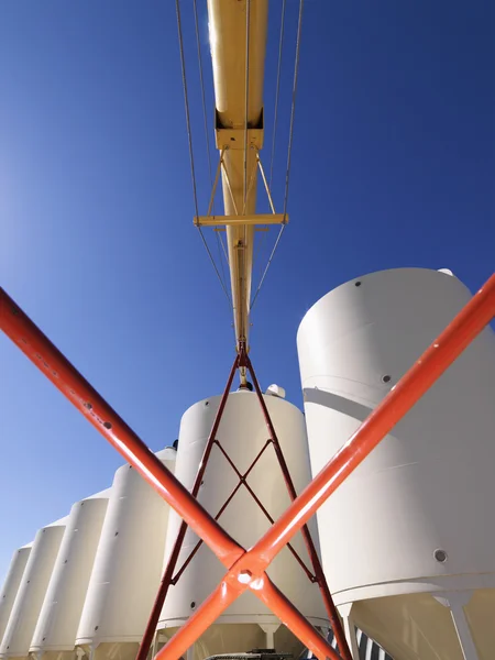 Armazenamento de silo de grãos . — Fotografia de Stock