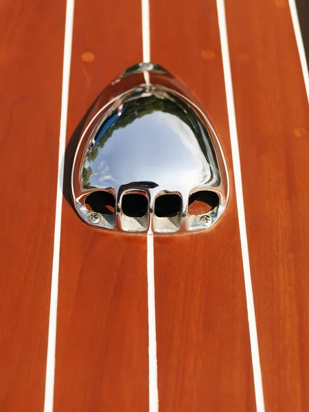 Ventilatore su barca di legno . — Foto Stock