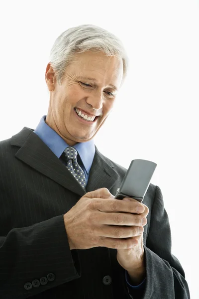 Businessman text messaging. — Stock Photo, Image
