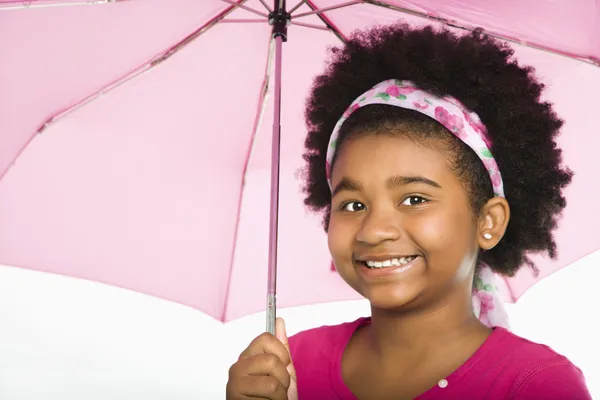 Dziewczyna pod parasolem. — Zdjęcie stockowe