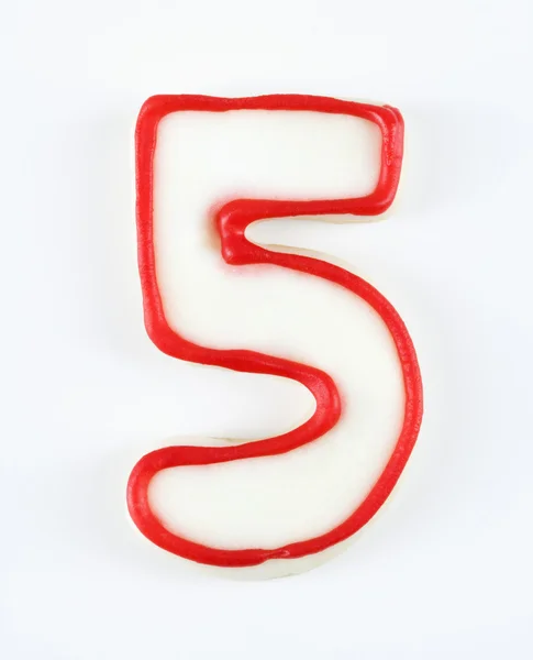 Αριθμός πέντε μπισκότων ζάχαρης. — Φωτογραφία Αρχείου