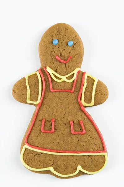 Female gingerbread cookie. — Stock Photo, Image