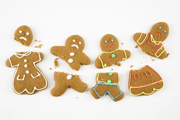 Biscoitos de gengibre partidos . — Fotografia de Stock