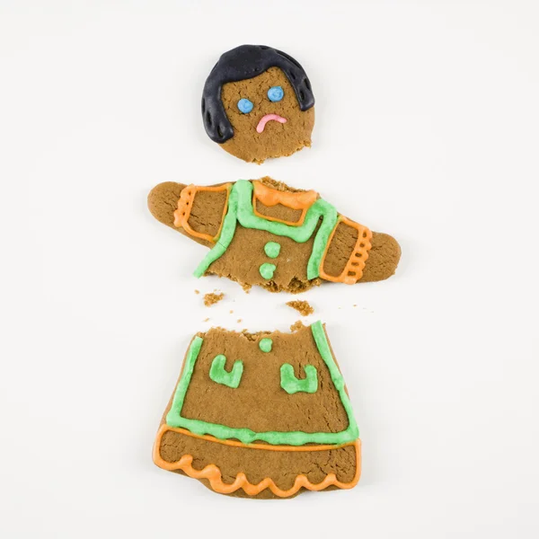 Broken gingerbread cookie. — Stock Photo, Image