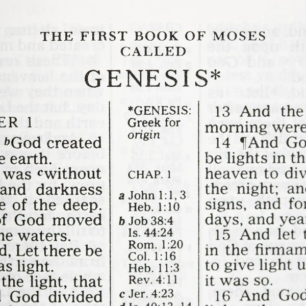 Holy Bible Genesis. — Stock Photo, Image