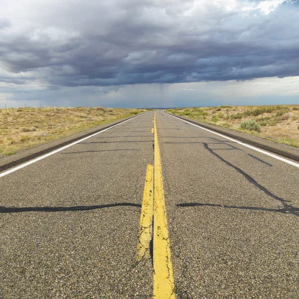 사막의 고속도로. 스톡 이미지