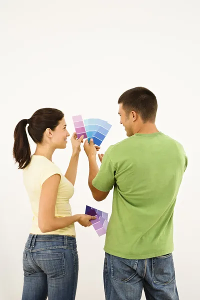 Couple designing home. Royalty Free Stock Images