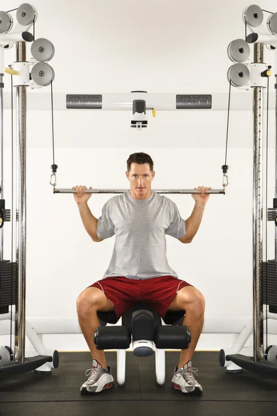 Man doing workout Stock Image
