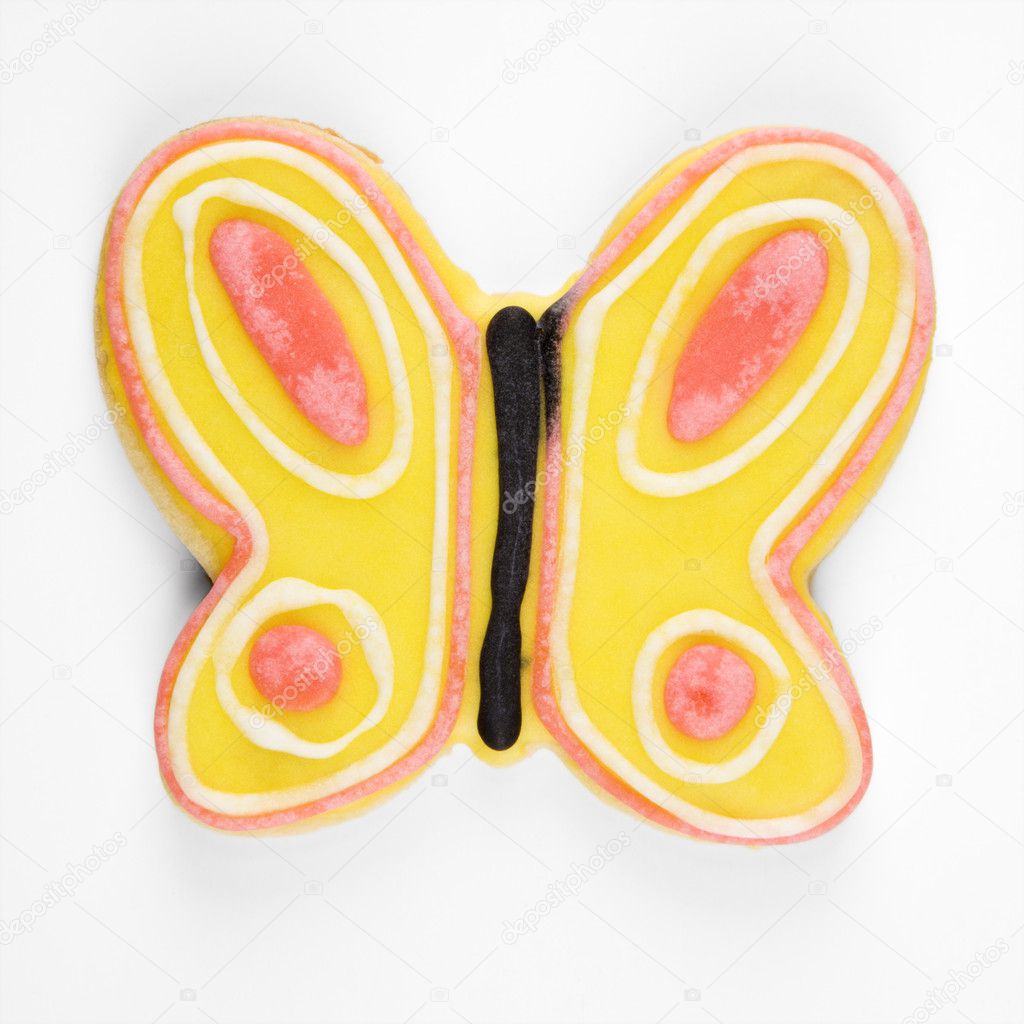 Butterfly sugar cookie.