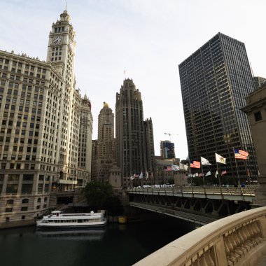 Chicago river, Illinois.