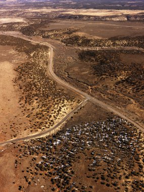 Roads Through a Desert Landscape clipart