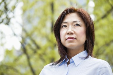 Asian woman portrait clipart