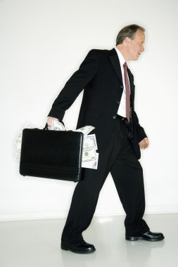 Businessman with money clipart