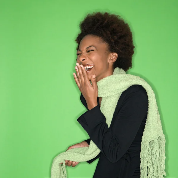 Smějící se ženu — Stock fotografie