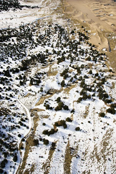 大雪覆盖沙质平原，科罗拉多州. — Φωτογραφία Αρχείου