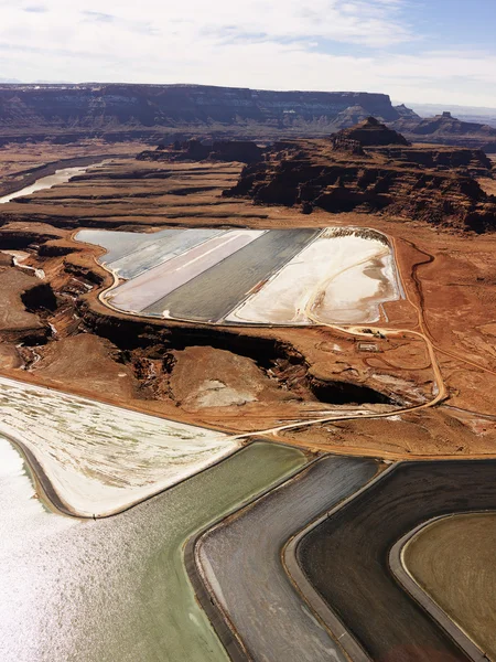 Lagoa de rejeitos em Utah rural . — Fotografia de Stock