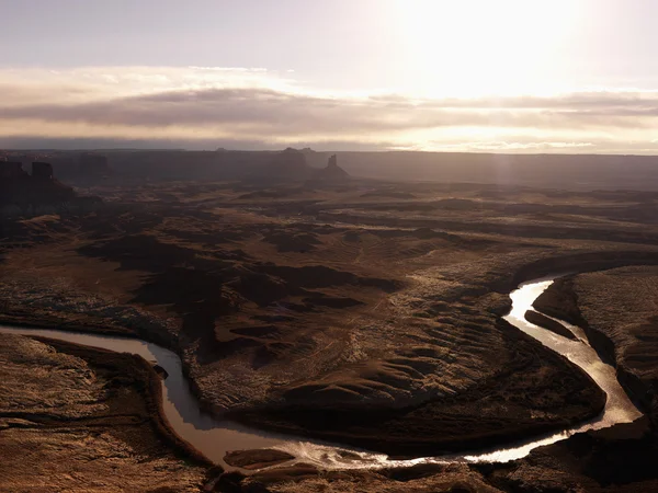 Řeka v národním parku canyonlands, utah. — Stock fotografie