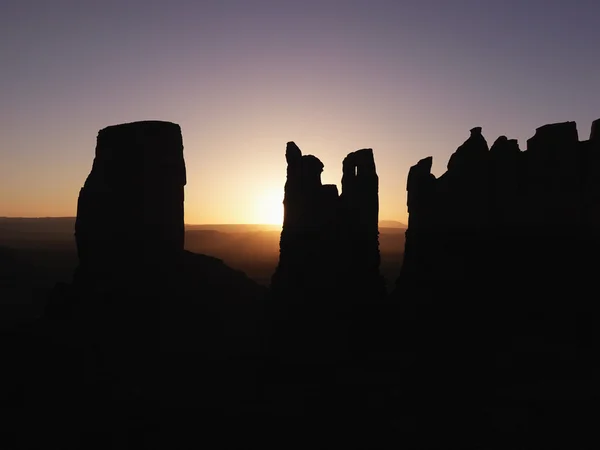 Monument Valley mesa sunset landscape. — Stock Photo, Image