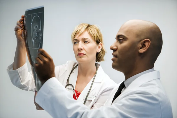 Médicos leyendo rayos X . —  Fotos de Stock