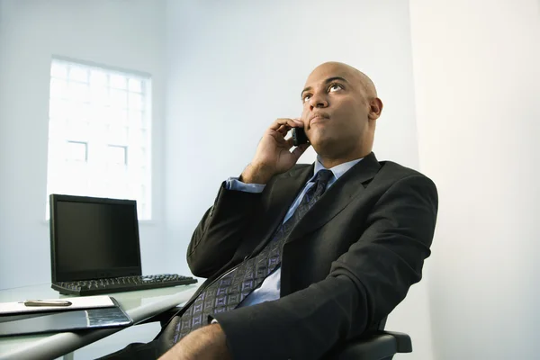 Businessman on cellphone. — Stock Photo, Image