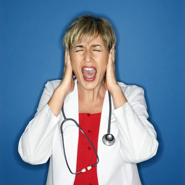 Doctor screaming. — Stock Photo, Image
