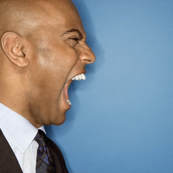 Businessman yelling. — Stock Photo, Image