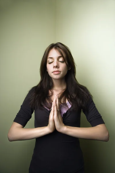 Жінка медитації — стокове фото