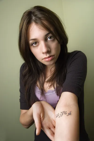 Nő tetoválás — Stock Fotó